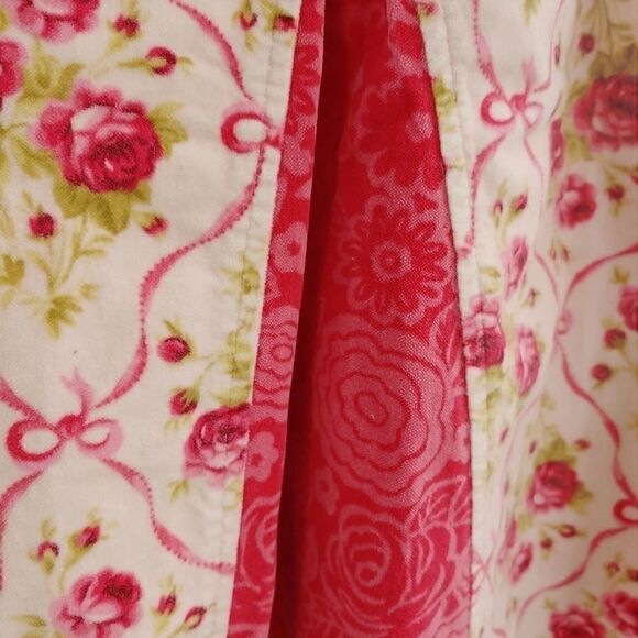 Roses & ribbons 100% cotton velveteen dress - Picture 4 of 8